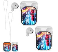 Generico NE20 Earbuds, NE20 Wireless Headphones, NE20 AI Translation Earbuds Real Time with 140 Language, Bluetooth 6.0 Earphone, LCD Touch Screen, IPX6 Waterproof for Travel Business (White*2)