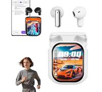 Generico NE20 Translation Earbuds with LCD Touch Screen, 2026 New 6.0 Pro Translation Earbuds Real Time, with 134 Language AI Translate Real Time, HiFi Stereo Headphones, Long Battery IPX4 (White)