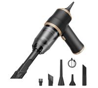Generico NeatMate Mini Vacuum, 3-in-1 Mini Car Vacuum Cordless Rechargeable, 15000Pa Powerful Handheld Vacuum Cleaner, for Car, Sofa, Office, Pet, Home(Black)