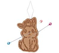 Generico Needle Minder Threader, Cartoon Embroidery Minder, 2.56x1.57x0.2 Inches, Sewing Tool Holder, Comfortable Grip, Easy Threading Design for Mom, Adults, And Grandmothers (Wood)