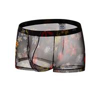 Generico Negozio di Natale Hollow alla in Pelle Laccato Men's Underwear Underwear Sexy Men's Underwear (W4-Black, L)