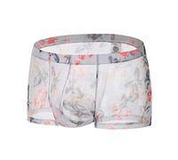 Generico Negozio di Natale Hollow alla in Pelle Laccato Men's Underwear Underwear Sexy Men's Underwear (W4-White, L)