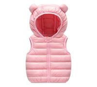 Generico Neonati e Bambini Smanicato Gilet Piumino 100 Grammi con Cappuccio Giacca Invernale per Bambini con Cerniera Giubbotto Primaverile Bambino Piumino con Cappuccio Bambina (18-24 Months)