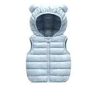Generico Neonati e Bambini Smanicato Gilet Piumino 100 Grammi con Cappuccio Giacca Invernale per Bambini con Cerniera Giubbotto Primaverile Bambino Piumino con Cappuccio Bambina