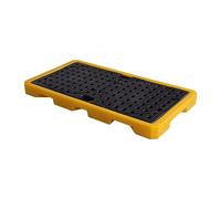 Generico Nestable Industrial Drum Spill Pallet, Leak-Proof Oil Drum Tray for Garage Storage, Yellow, 51.2"x26.8", Durable Containment Solution for Safe Liquid Management