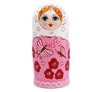 Generico Nesting Dolls - 21x10cm 10 Pieces, Wooden Hand Painted Stacking Toys Russian Doll Set Educational Stacking Game Tourist Craft Home Decoration Gift For Kids Birthdays