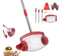 Generico Net Wizard for Acorns, Nut Wizard Black Walnuts, Telescopic Acorns Picker Upper Roller with Storage Bag, Stainless Thick Pole Labor-Saving Nut Wizards for Walnuts, Acorn, Pecans (Side-Up)
