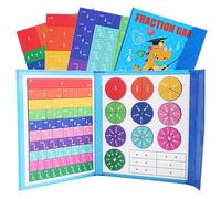 Generico New Magnetic Fraction Demonstration Book, Magnetic Fraction Tiles, Learn About Colors And Mathematics. (1 Set)
