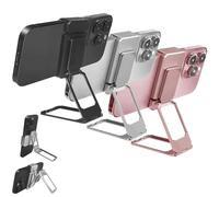 Generico New Upgraded Back Clip Type 360 Folding Bracket, Back Clip Adjustable Height and Angle Foldable Phone Stand, with Stable Metal Base, for Various of Smartphones (3Mix)