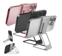 Generico New Upgraded Back Clip Type 360 Folding Bracket, Back Clip Foldable Phone Holder, Metal Double Ring Square Phone Holder, for Various of Smartphones (Mix,3 Pcs)