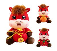 Generico New Year Decorations Horse Statue - 2026 Year Of The Horse Mascot Figurine And Lucky Hanging Ornament With Babies Toys, Stuffed Animal For Car, Bag, Home