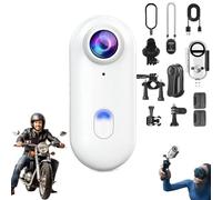 Generico Nexo25 Camera, Nexo25 Black Camera, Thumb Sized, Magnetic Mounting and 360° Adjustability, 1080P/4K Waterproof Wearable Action Cam with Magnetic Clip for Travel (4K-WHITE,NO SD)