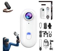 Generico Nexo25 Camera, Nexo25 Black, Gosnap 1080p/4k Thumb Action Camera, 120° Wide Angle Waterproof Wearable Action Cam with Magnetic Clip for Travel, Diving, Outdoor Sports (White-High Specs,4K)