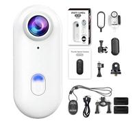 Generico Nexo25 Camera, Upgraded Nexo25 Black Camera, 4k/1080p, Wearable Sports Camera with Ip68 Waterproof, WiFi Phone Real-Time Interconnect, with Magnetic Clip (White 4k)