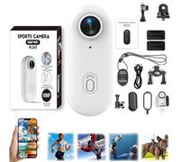 Generico Nexo25 Camera, Upgraded Nexo25 Black Camera, Thumb Sized, Magnetic Mounting and 360°, 1080P/4K Waterproof Wearable Action Cam with Magnetic Clip, Not Card (White-4k Full level configuration)
