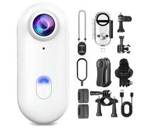 Generico Nexo25 Camera, Wearable Sports Cameras with Waterproof Case, 1080P HD Body Cam Video Recording, Magnetic Clip for Outdoor Activities, Pets, Life Records, Travel Records (White,Standard(4K))