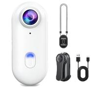Generico Nexo25 Camera, Wearable Sports Cameras with Waterproof Case, 1080P HD Body Cam Video Recording, Magnetic Clip for Outdoor Activities, Pets, Life Records, Travel Records (White,Simple(1080p))
