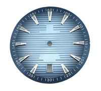 Generico NH35 Sterile 33.5mm Quadrante dell'orologio Nero/Bianco/Blu 6 in punto Finestra della data Verde Luminoso Movimento automatico Accessori for orologi Parti(Style 3)