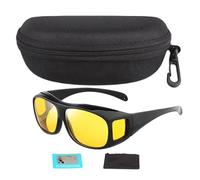 Generico Night Vision Glasses,15.5x14.5cm Polarized Night Vision Fit Over Glasses | Anti Glare Side Viision Polarized Yellow Tinted Sunglasses For Men & Women