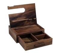 Generico Nightstand Organizer, Phone Dock, Wooden Stand, Storage Drawer, Key Holder Slot for Wallet Placement, Watch Display, Desk Setup, Husband Gift, Dad Accessory, Home Easy to Use