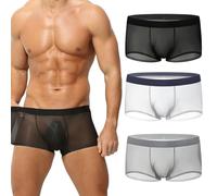 Generico Niksy Underwear, Niksy Mens Ultra-Thin Ice Silk Transparent Boxer Briefs, Sheer Underwear for Men, Cool, Breathable (Mix A,3XL)