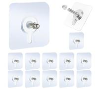 Generico No-Drill Screw Stickers, 2026 New Nail Free Stickers for Walls Heavy Duty, Adhesive Hooks Without Nails, Renter-Friendly Nail Free Stickers for Walls Heavy Duty (12pcs)