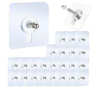 Generico No-Drill Screw Stickers, 2026 New Nail Free Stickers for Walls Heavy Duty, Adhesive Hooks Without Nails, Renter-Friendly Nail Free Stickers for Walls Heavy Duty (24pcs)