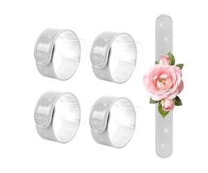 Generico No-Slip Wrist Corsage, Slap Bracelet Set, 8.66x0.98 Inch Band with Attachment Feature, PP Flexible Safety Guard, with Event Style, Decorative Tool for Bridesmaids and Prom