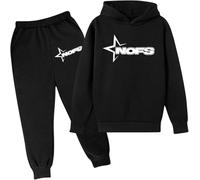 Generico NOFS Seasonal Essentials Fleece Tracksuit TUTA Unisex,Ragazzi 2 Pezzi Abbigliamento Set Los Angeles Tuta Felpa con Cappuccio e Pantaloni Y2K Hip Hop Sportiva Tuta - Bambini e ragazzi