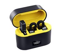 Generico Noise Cancellation Audio Accessories for Content Creators, Public Speakers, Fitness Instructors, Teachers | Wireless Microphones | Professional Noise Cancelling Lapel Microphone |