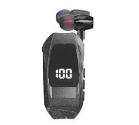 Generico Noise Cancelling Clip On Earpiece - ABS PC Electronic Adjustable Retractable | Collar Clip Earphone Handsfree Wireless Headset Business Earphone For Office Trucker Driver Travel