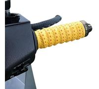 Generico Non-Slip Soft Silicone Grip Tape For Motorcycle Handlebars, 3.6ft Wrap-Around Dirt Bike Grips With Air Vent Holes For Motorcycle, Bike, Fishing Pole, Gym (Yellow,2Pcs)
