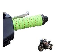 Generico Non-Slip Soft Silicone Grip Tape for Motorcycle Handlebars, Wrap-Around Dirt Bike Grips, Anti-Slip Motorcycle Handlebar Grips with Air Vent Holes (Green,1 Pair)