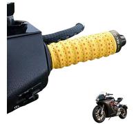 Generico Non-Slip Soft Silicone Grip Tape for Motorcycle Handlebars, Wrap-Around Dirt Bike Grips, Anti-Slip Motorcycle Handlebar Grips with Air Vent Holes (Yellow,2 Pair)