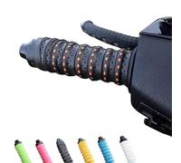 Generico Non-Slip Soft Silicone Grip Tape, Motorcycle Handlebars Anti-Slip Wrap, with Air Vent Holes & Shock-Absorbing Grip Tape, for Bike, Motorcycle, Fishing Pole, Gym (Black 1pair)