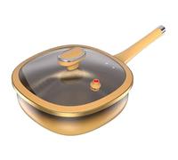 Generico Non Stick Frying Pans - Non Stick Frying Pan With Lid, Lightweight Titanium Alloy Kitchen Supplies Cooking Pot Skillet For Home Baking Grilling Electric Induction Camping Stove Cooktop
