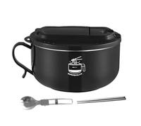 Generico Noodle Bowl - Instant Noodle Bowl With Lid And Handle, Durable Portable Soup With Handle, Large Capacity Ceramic Style, Steam Vent | Pot For Cooker College Dorm Room Instant Lunch Food