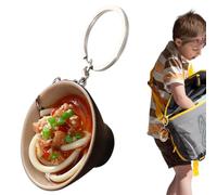 Generico Noodle Bowl Keychain - Mini Food Pendant | Realistic Bag Charm