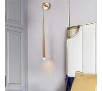 Generico Nordic light luxury modern minimalist bedroom candle shaped bedside lamp single head cylindrical long line crystal pendant light