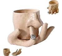 Generico Nose Picking Ceramic Cup, Fun Nose Picking Mug, Creative Personality Fun Storage Cups and Hand Holder, Office Trinkets, Ceramic Pencil Holder, Cosmetic Tray (1PC)