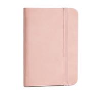 Generico Notebook A7 portatile Tasca in PU Copertina Mini Blocco note Carta da lettere Memo Pad Diario Libro Forniture for ufficio(Light powder)