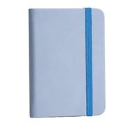 Generico Notebook A7 portatile Tasca in PU Copertina Mini Blocco note Carta da lettere Memo Pad Diario Libro Forniture for ufficio(Light blue)