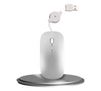 Generico Notebook Computer telescopico cablato Mouse Mute Usb Optical Mouse Office game Design a rotellina compatibile con tutte le finestre/dispositivi (bianco)