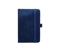 Generico Notebook portatile da lavoro formato A6, copertina con cinghie, blocco note for registro manuale, 96 fogli, 192 pagine/libro(Blue)