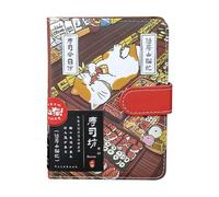 Generico Notizblöcke Mit Cartoon-Motiven | Niedliches Notizbuch Mit Katzenmotiv Und Magnetverschluss | Japanisches Skizzenbuch, Reisetagebuch, Einfaches Notizbuch/Tagebuch Für Katzenliebhaber