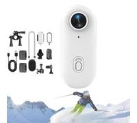 Generico Nova - POV Camera, Stallionframes 4K Thumb Action Camera, Mini Wearable Snap Cam, 170° Wide Angle, IPX7 Waterproof, for Cycling, Travel & Outdoor Use (White,4K)