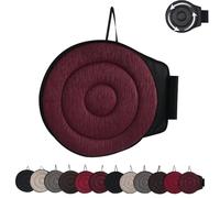 Generico Novanest Seat Cushion, Nova Nest 360 Rotating Seat Cushions for Car, Car Cushions for Driving, Ergonomic Office Chair Cushion, Non-Slip, Comfortable Long Sitting (Claret,Circle)