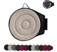 Generico Novanest Seat Cushion, Nova Nest 360 Rotating Seat Cushions for Car, Car Cushions for Driving, Ergonomic Office Chair Cushion, Non-Slip, Comfortable Long Sitting (Beige,Circle)