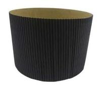 Generico Novaservice Pirottini per Panettone Alto, Carta Nera, 21 x 21 x 17 cm, Capacità 1000g, Resistente al Calore, Made in Italy, per Pasticceria e Feste