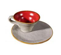 Generico Novità Home Mediterraneo - Piatto e Tazza Caffè in Gres Fango